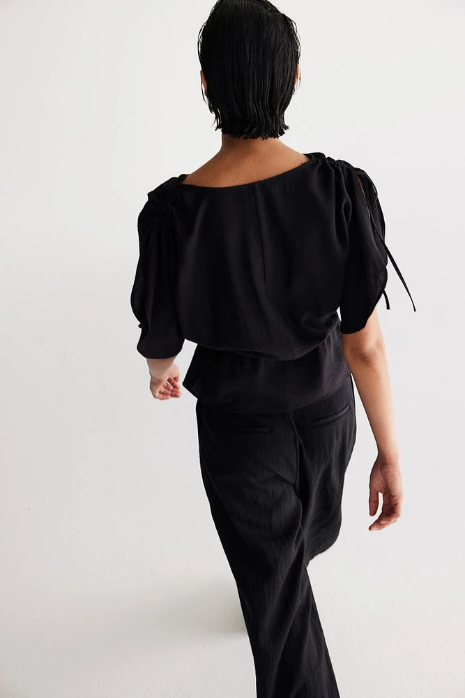 Drawstring-detail Blouse