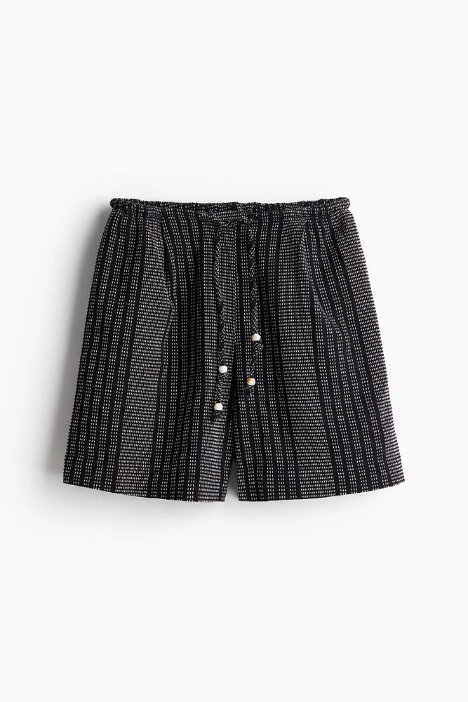 Pleat-front Shorts