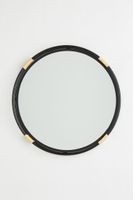 Mirror with Rattan and Metal Frame