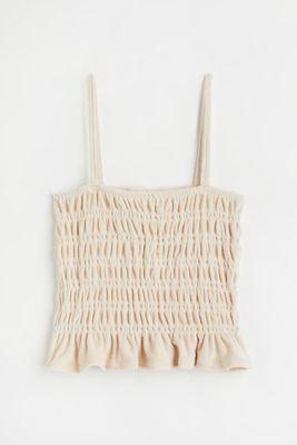 Smocked Terry Camisole Top