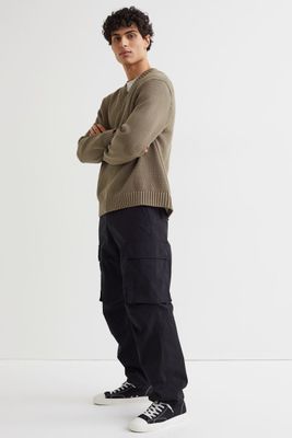 Relaxed Fit Cotton Cargo Pants