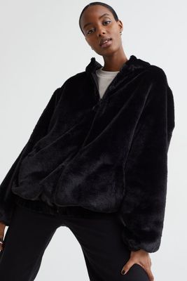Faux Fur Hooded Jacket