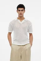 Polo Relaxed fit en maille ajourée