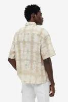 Relaxed Fit Short-sleeved Linen-blend Shirt