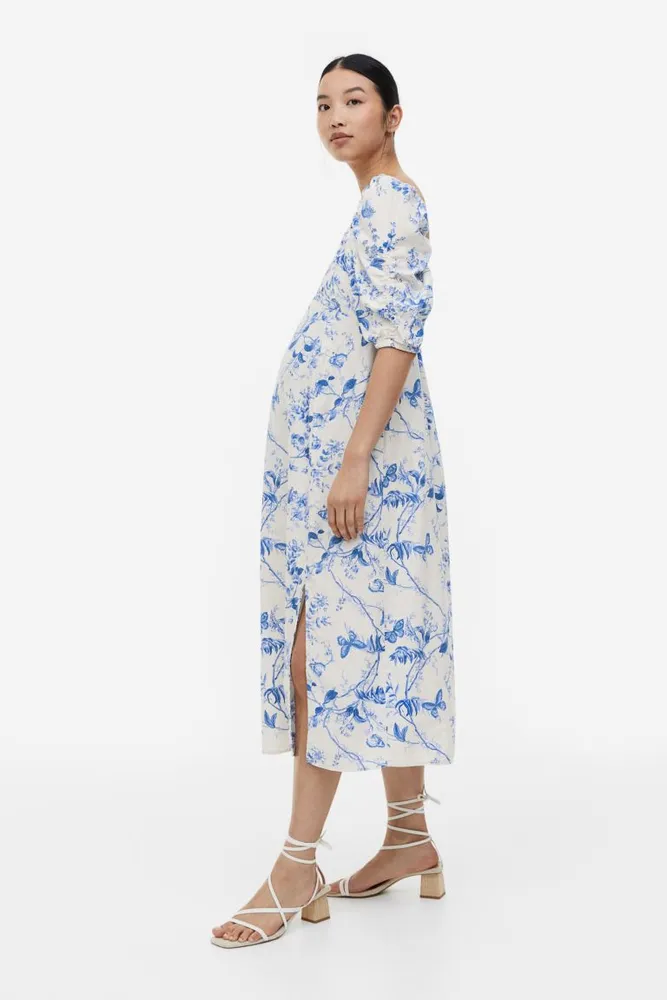 MAMA Linen-blend Dress