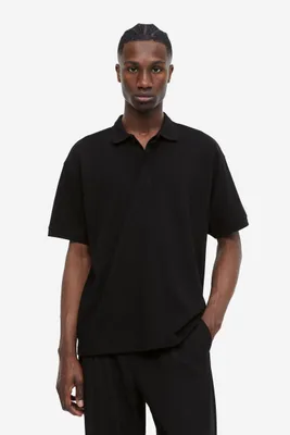 Relaxed Fit Piqué Polo Shirt