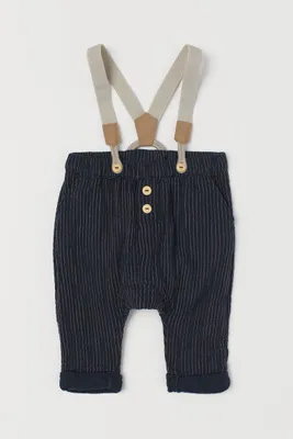 Cotton Pants with Suspenders
