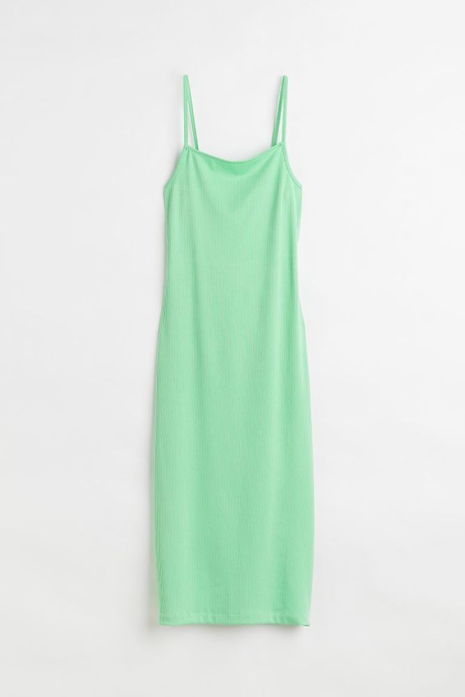 H&M Open-backed ribbed jersey dress