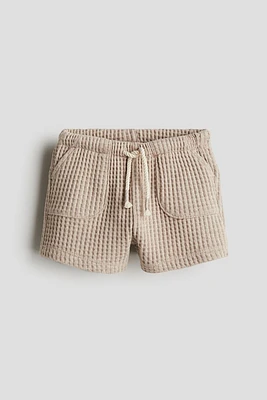 Waffled Cotton Shorts