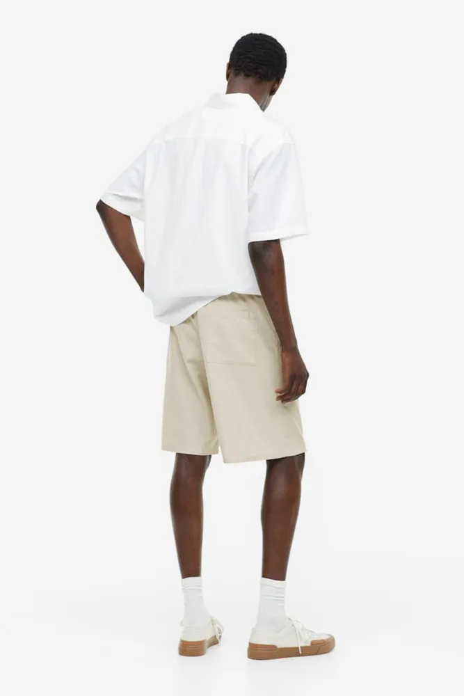 Relaxed Fit Linen-blend Shorts