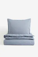 Washed Cotton Twin Duvet Cover Set