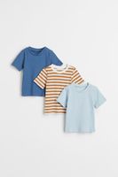 3-pack Ribbed Cotton T-shirts