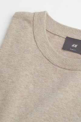 Slim Fit Fine-knit Cotton Sweater