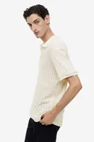 Polo Regular Fit en maille ajourée