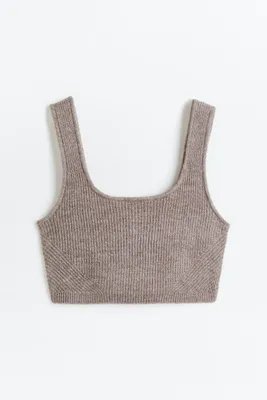 Rib-knit Crop Top