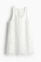 Mini Dress with Eyelet Embroidery