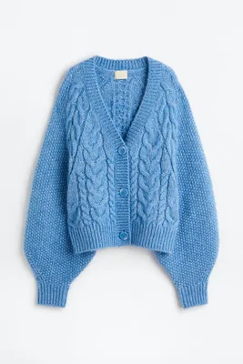 Oversized Cable-knit Cardigan