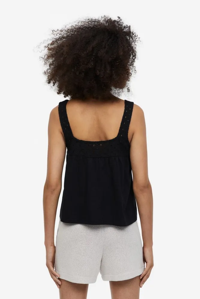 Top with Eyelet Embroidered Detail