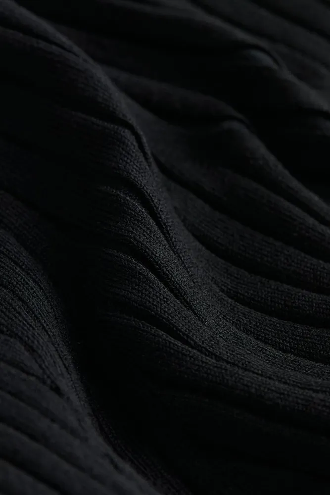 Rib-knit One-shoulder Top