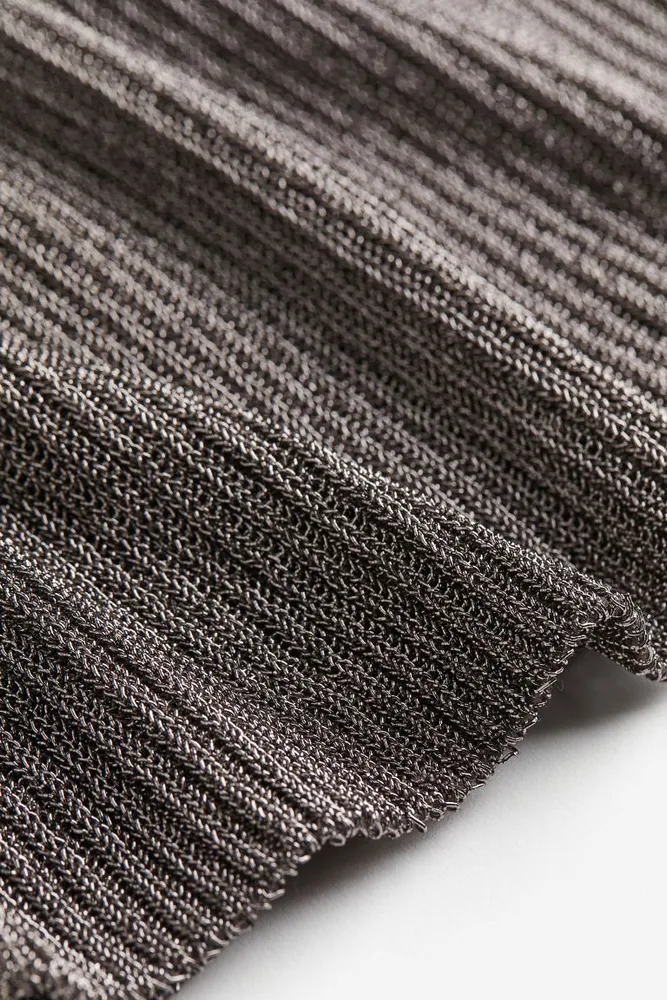 Metallic Rib-knit Top