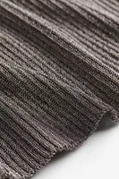 Metallic Rib-knit Top