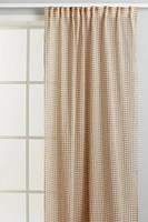 2-pack Checked Linen-blend Curtain Panels