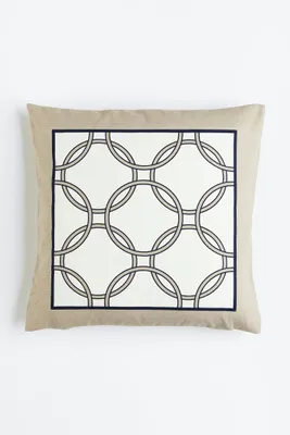 Print-motif Cushion Cover