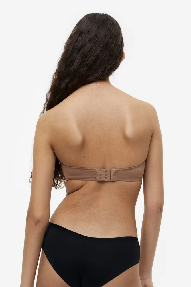 2-pack Soft-cup Bandeau Bras - Light brown/black - Ladies