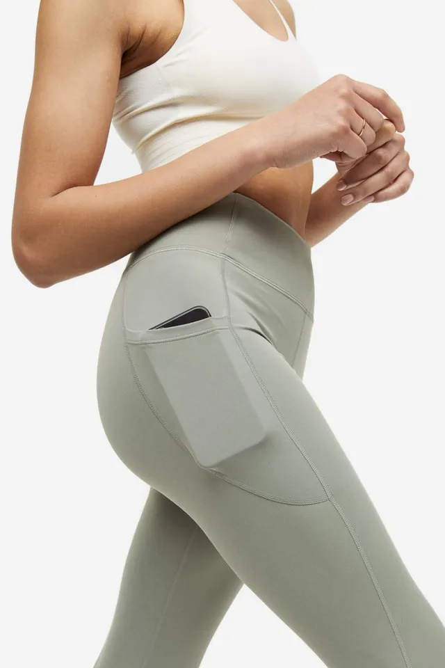 H&M DryMove™ Pocket-detail Capri Sports Leggings