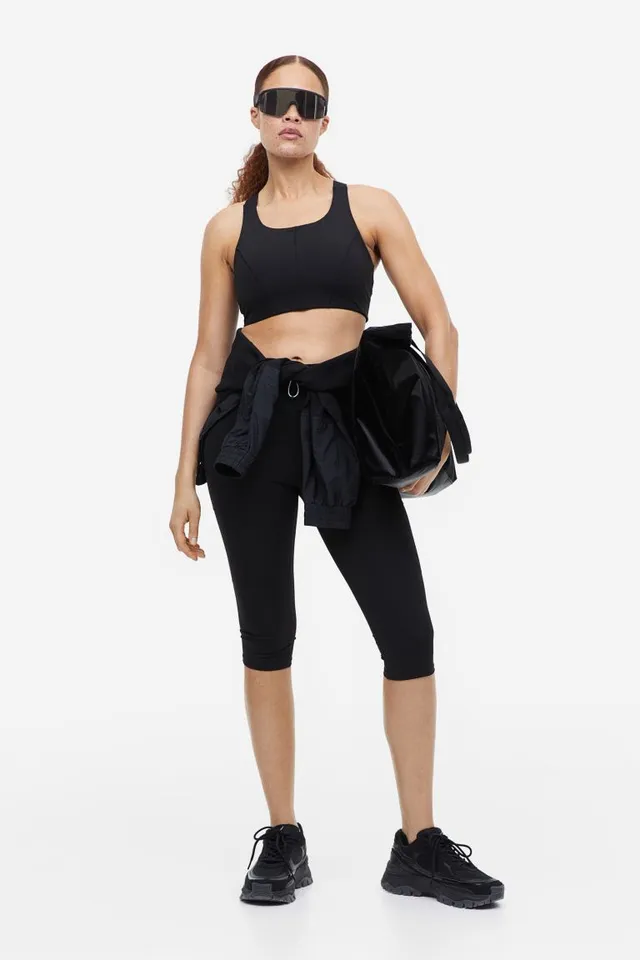 H&M DryMove™ Pocket-detail Capri Sports Leggings