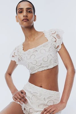 Embroidered Crop Top