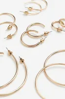 6 Pairs Hoop Earrings