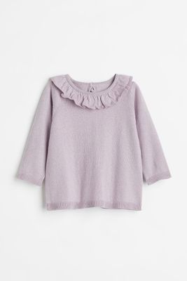 Ruffle-collared Sweater