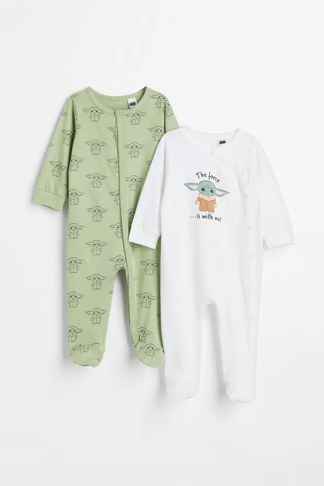 2-pack Printed Cotton Pajama Jumpsuits
