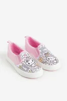 Printed Canvas Slip-on Shoes