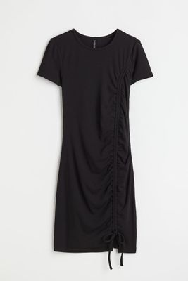 Fitted Drawstring-detail Dress