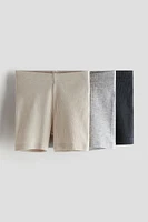 3-pack Ribbed Bike Shorts