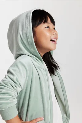 Velour Hooded Jacket