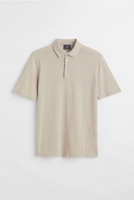 Slim Fit Fine-knit Polo Shirt