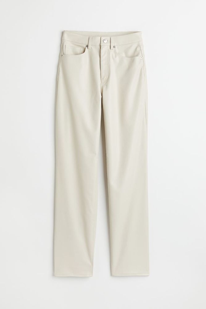 Faux Leather High Waisted 5 Pocket Pant