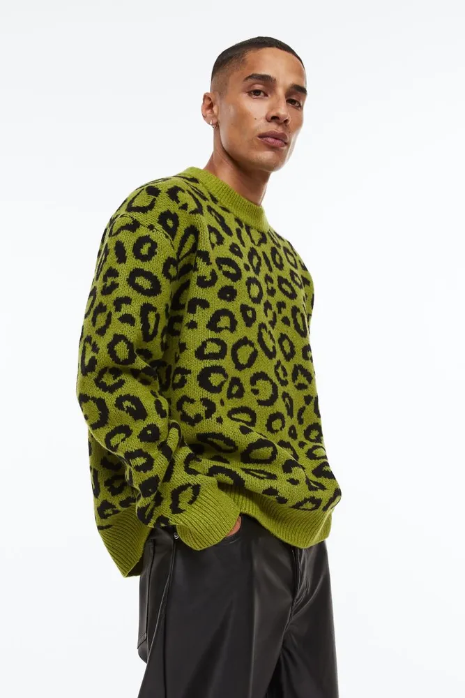 Knitwear Sweater Green Leopard Print Sweater LEOPARD KNITTED