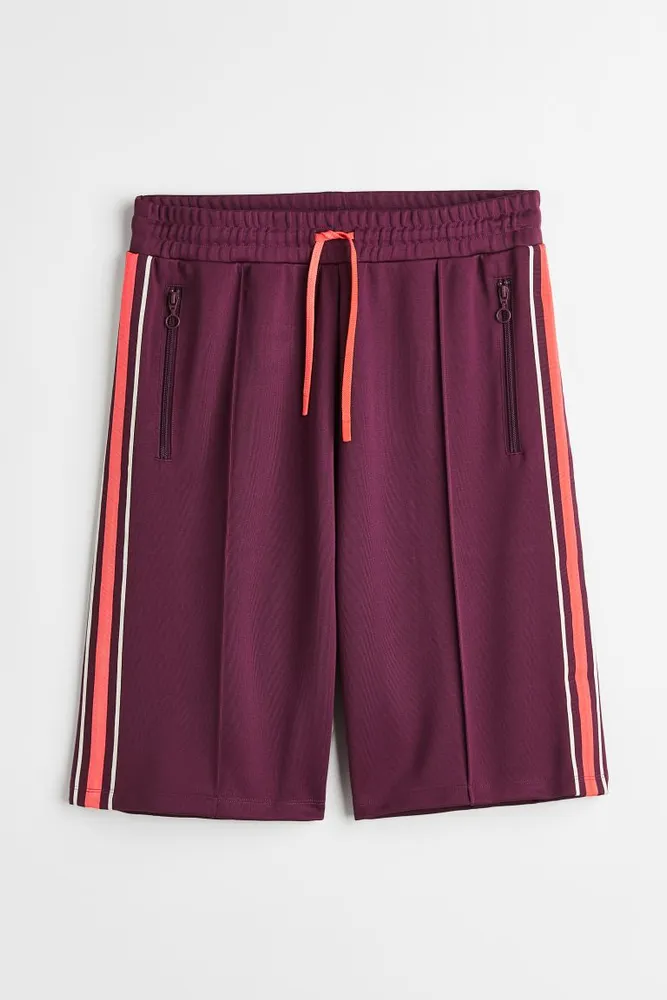 Track Shorts with Side Stripes