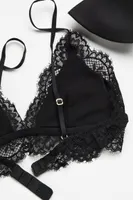 Lace-trimmed Padded Bra