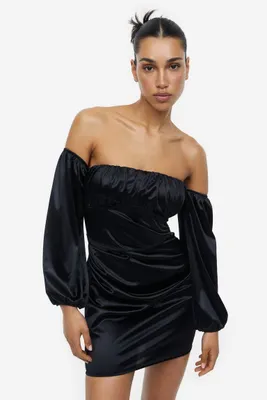 Curvy Fit Off-the-shoulder Corset-style Dress