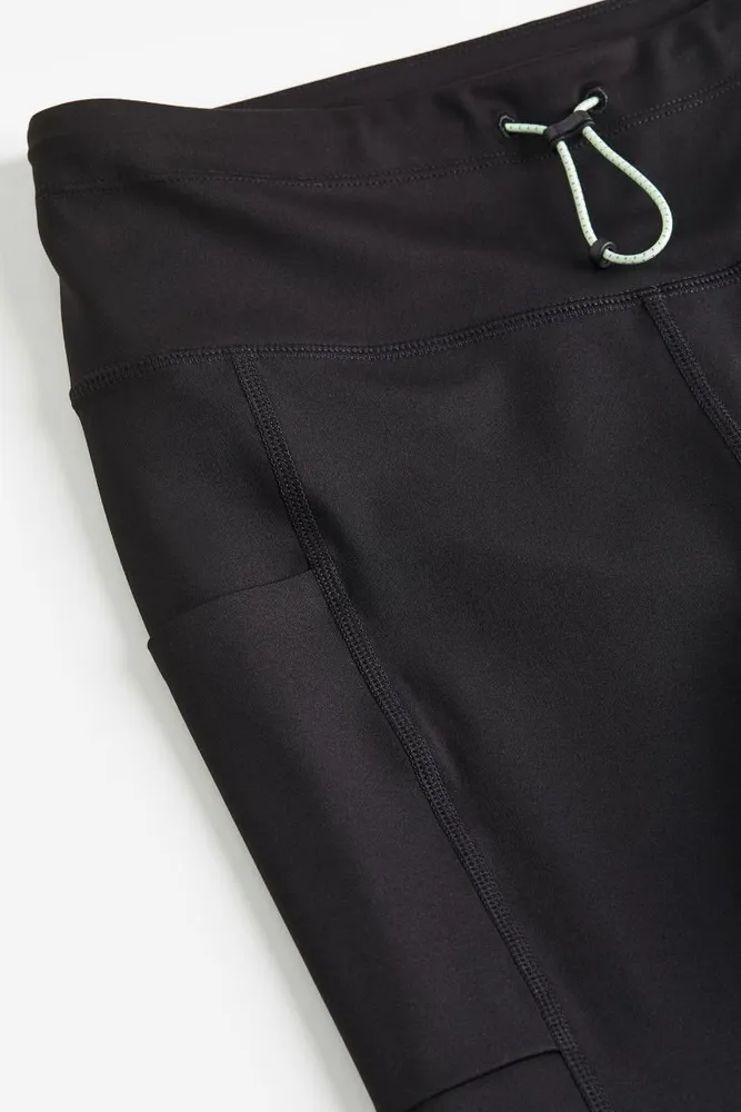 H&M DryMove™ Pocket-detail Capri Sports Leggings