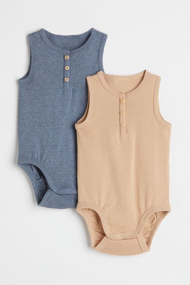 H&M 2-pack Sleeveless Cotton Bodysuits