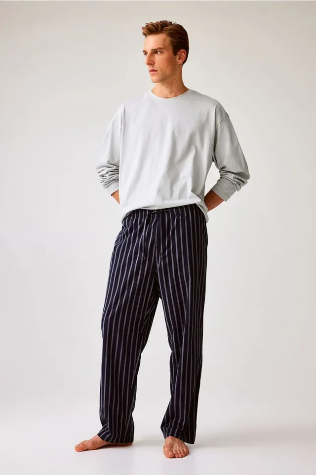 Logo Cotton Poplin Pajama Pants