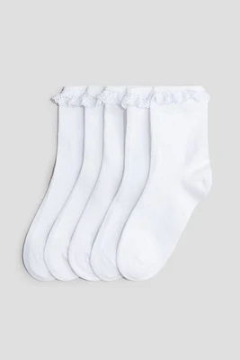 5-pack Ruffle-trimmed Socks