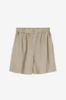 Linen Pull-on Shorts