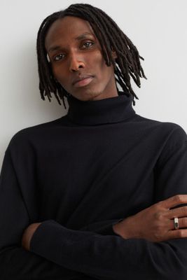 Regular Fit Cashmere-blend Turtleneck Sweater